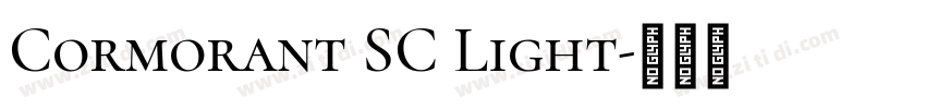 Cormorant SC Light字体转换